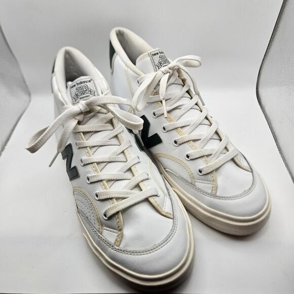 New Balance Other - New Balance Numeric 213 Mid Top Green White Leather Sneakers Mens Size 11 READ